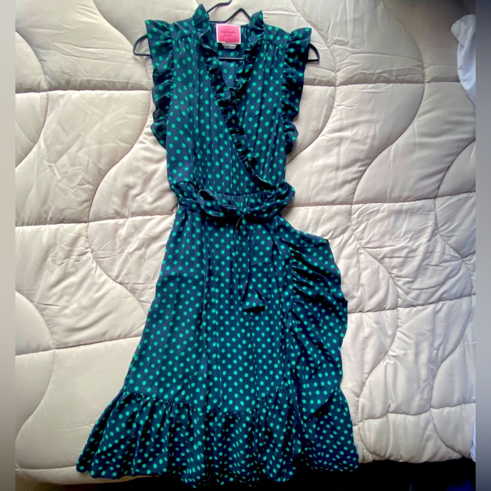 Kate Spade Navy Blue Polka Dot Summer Dress